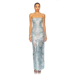 Bronx and Banco Giselle Maxi Dress in Powder Blue